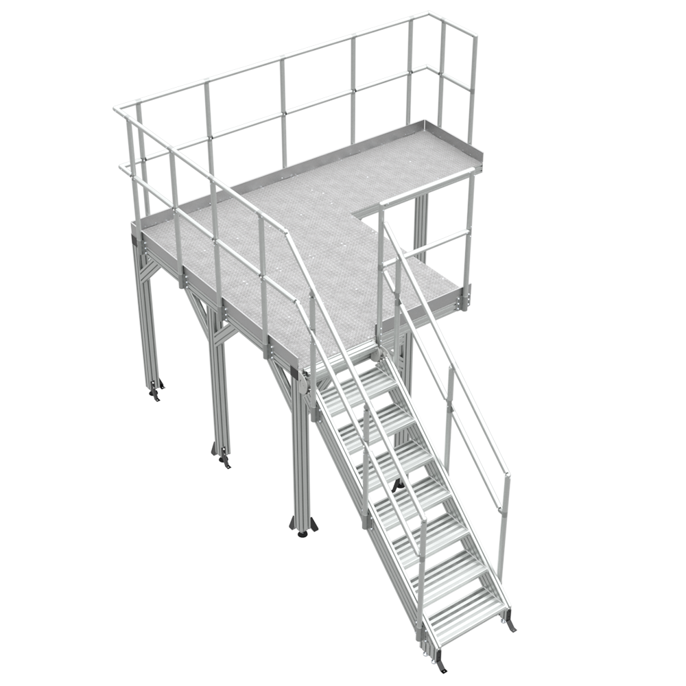 Stairs with platform | Modular Profile